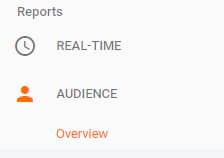 Google Analytics Audience Overview